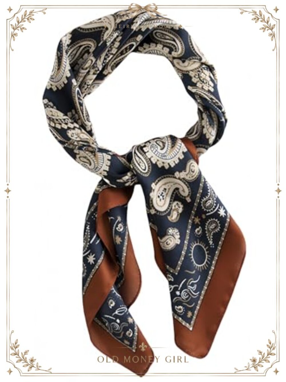 Floral Square Scarf 27.5 Inch Silk Feeling Polyester Voile Neckerchief